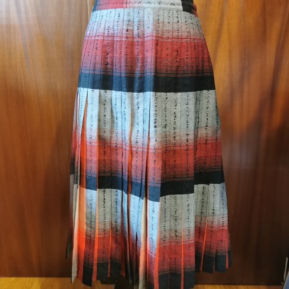 Vintage Highland Queen Wool Pleated Skirt Size 14